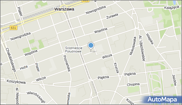 Warszawa, Skorupki Ignacego Jana, ks., mapa Warszawy