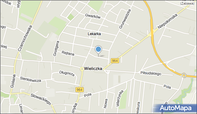 Wieliczka, Skargi Piotra, ks., mapa Wieliczka
