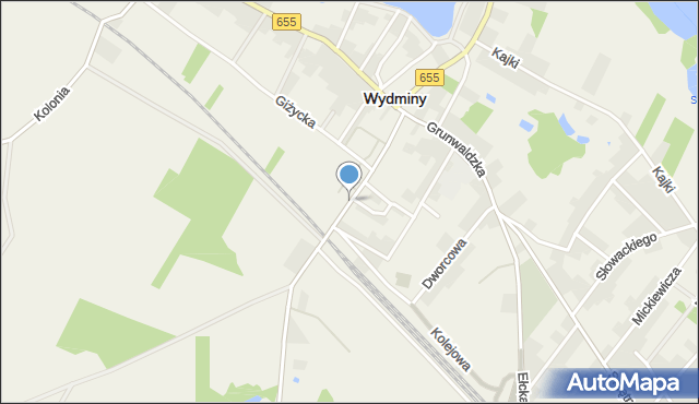 Wydminy, Składowa, mapa Wydminy