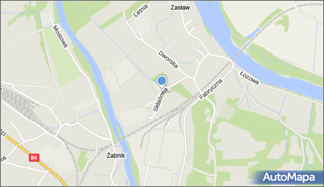 Zagórz powiat sanocki, Składowa, mapa Zagórz powiat sanocki