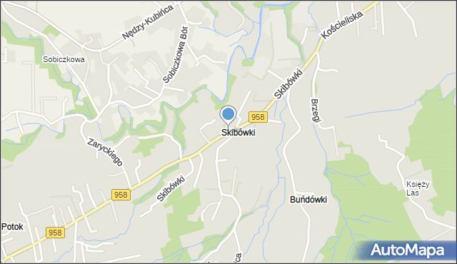 Zakopane, Skibówki, mapa Zakopanego