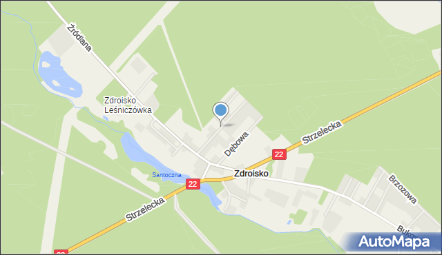 Zdroisko, Skowronka, mapa Zdroisko