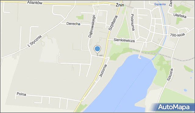 Żnin, Skromna, mapa Żnin