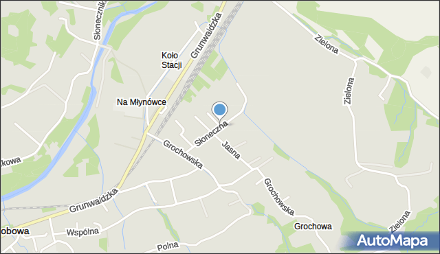 Bobowa powiat gorlicki, Słoneczna, mapa Bobowa powiat gorlicki