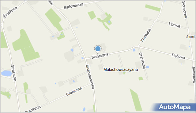 Bobrowce, Słoneczna, mapa Bobrowce