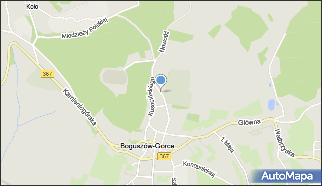 Boguszów-Gorce, Słodowa, mapa Boguszów-Gorce