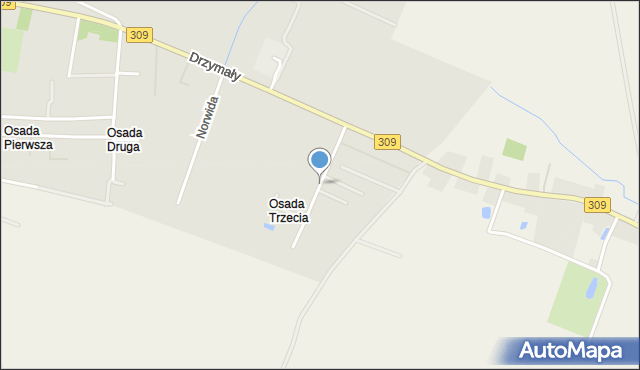 Bojanowo powiat rawicki, Słowackiego Juliusza, mapa Bojanowo powiat rawicki