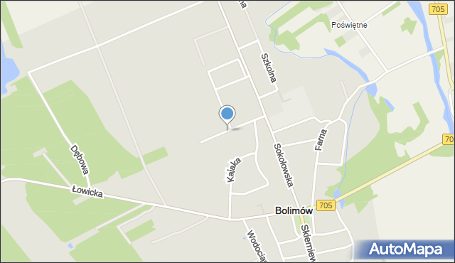 Bolimów, Słoneczna, mapa Bolimów