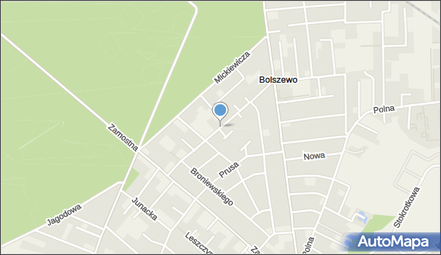 Bolszewo, Słowackiego Juliusza, mapa Bolszewo