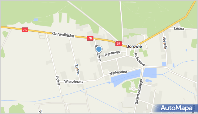 Borowie, Słoneczna, mapa Borowie