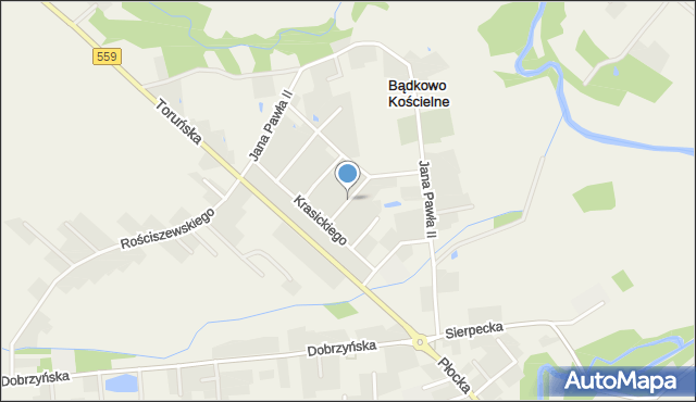 Brudzeń Duży, Słowackiego Juliusza, mapa Brudzeń Duży