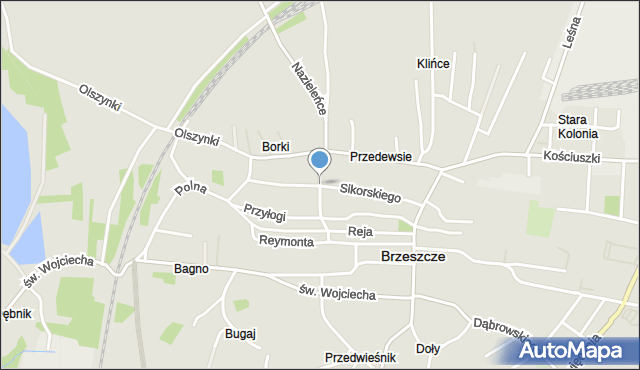 Brzeszcze, Słoneczna, mapa Brzeszcze