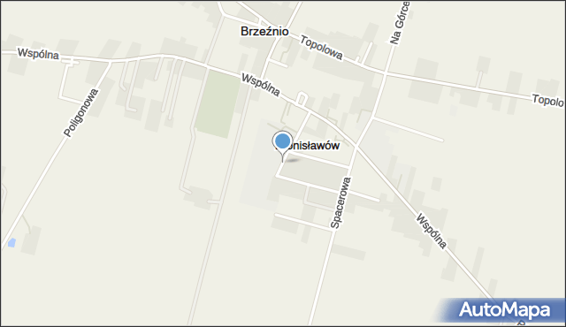 Brzeźnio, Słoneczna, mapa Brzeźnio