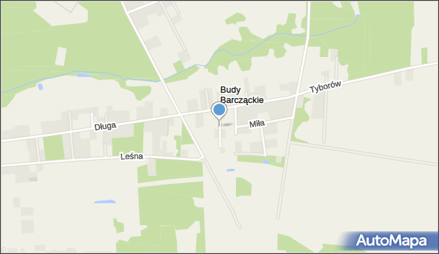 Budy Barcząckie, Słoneczna, mapa Budy Barcząckie