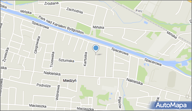 Bydgoszcz, Ślesińska, mapa Bydgoszczy
