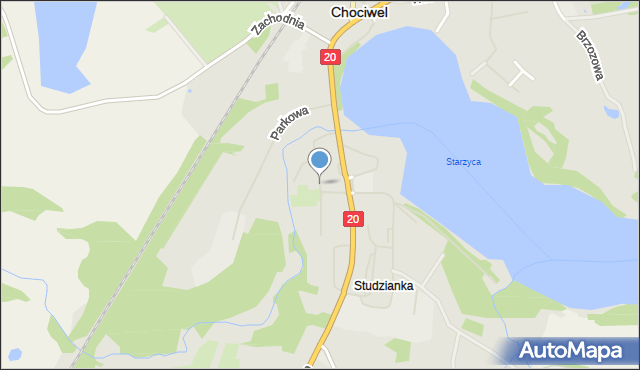 Chociwel powiat stargardzki, Słowackiego Juliusza, mapa Chociwel powiat stargardzki