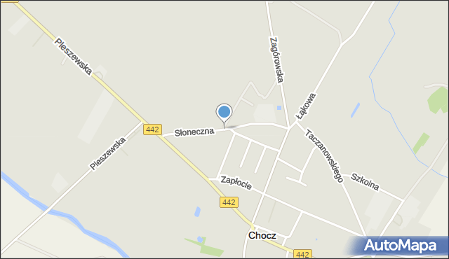 Chocz, Słoneczna, mapa Chocz