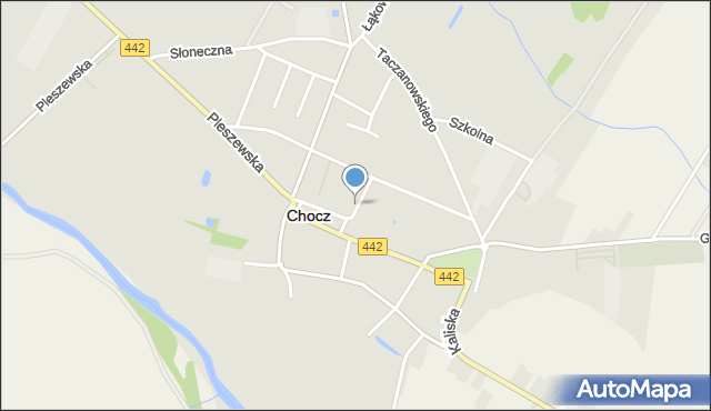 Chocz, Słowackiego Juliusza, mapa Chocz