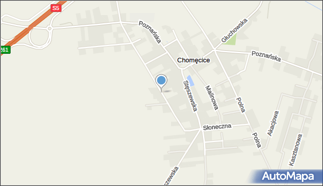 Chomęcice, Słoneczna, mapa Chomęcice