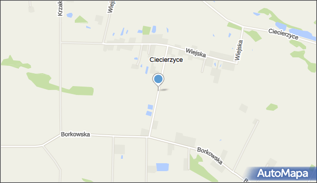 Ciecierzyce, Śliwkowa, mapa Ciecierzyce