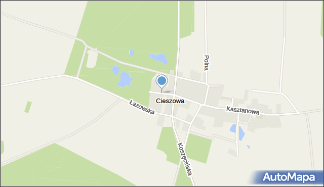 Cieszowa, Słoneczna, mapa Cieszowa