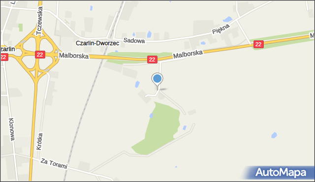 Czarlin, Słoneczna, mapa Czarlin