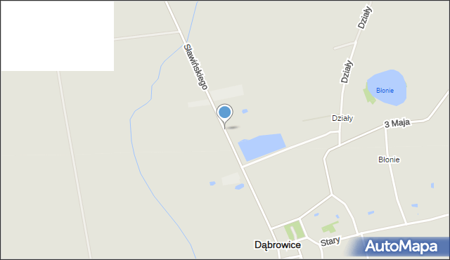 Dąbrowice powiat kutnowski, Sławińskiego, mapa Dąbrowice powiat kutnowski