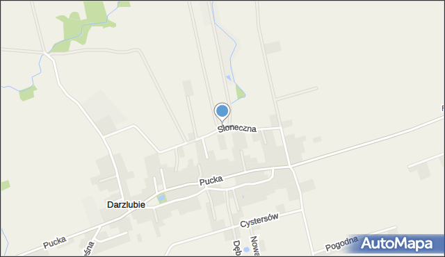 Darzlubie, Słoneczna, mapa Darzlubie