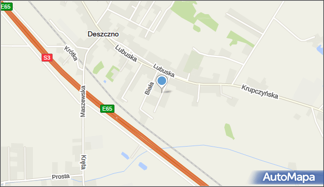 Deszczno, Słoneczna, mapa Deszczno