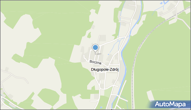 Długopole-Zdrój, Słoneczna, mapa Długopole-Zdrój