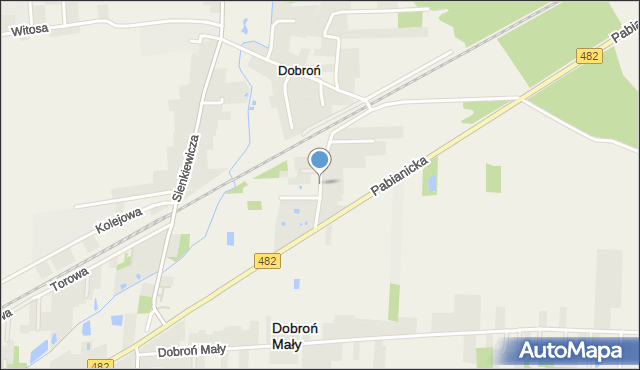 Dobroń, Słoneczna, mapa Dobroń