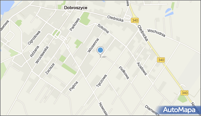 Dobroszyce, Słoneczna, mapa Dobroszyce