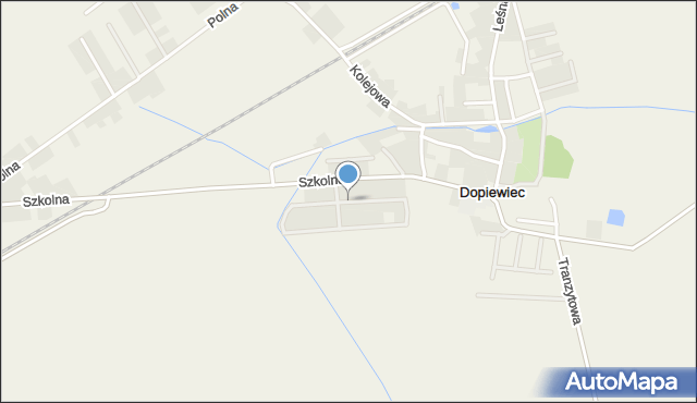 Dopiewiec, Słonecznikowa, mapa Dopiewiec
