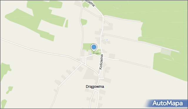 Drągowina, Słoneczna, mapa Drągowina