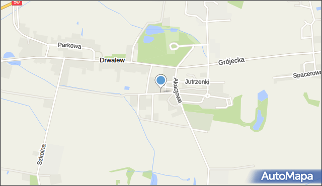 Drwalew gmina Chynów, Słoneczna, mapa Drwalew gmina Chynów