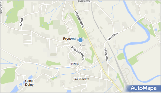 Frysztak, Słoneczna, mapa Frysztak