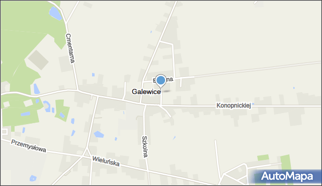 Galewice, Słoneczna, mapa Galewice