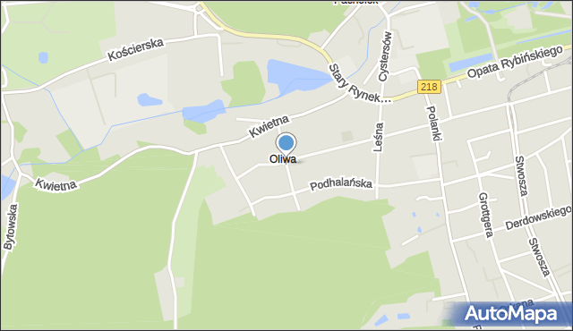 Gdańsk, Słoneczna, mapa Gdańska