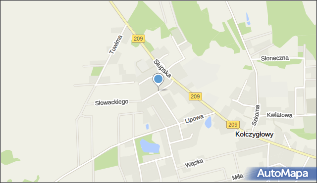 Gęślice, Słowackiego Juliusza, mapa Gęślice