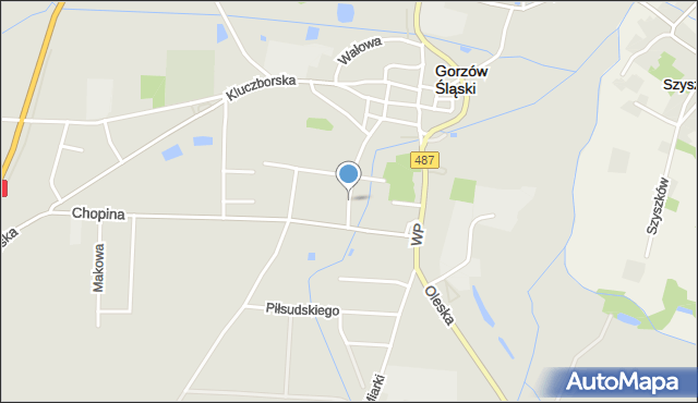 Gorzów Śląski, Słowackiego Juliusza, mapa Gorzów Śląski