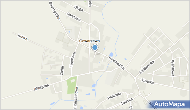 Gowarzewo, Słoneczna, mapa Gowarzewo