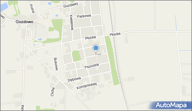 Gozdowo powiat sierpecki, Słoneczna, mapa Gozdowo powiat sierpecki