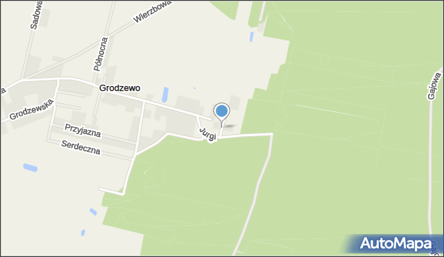 Grodzewo, Słoneczna Polana, mapa Grodzewo
