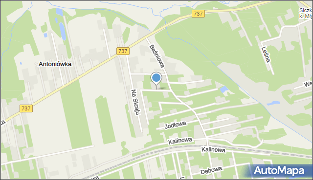 Groszowice, Słoneczna, mapa Groszowice