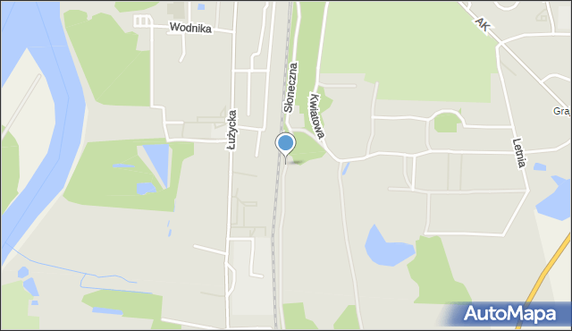 Gryfino, Słoneczna, mapa Gryfino