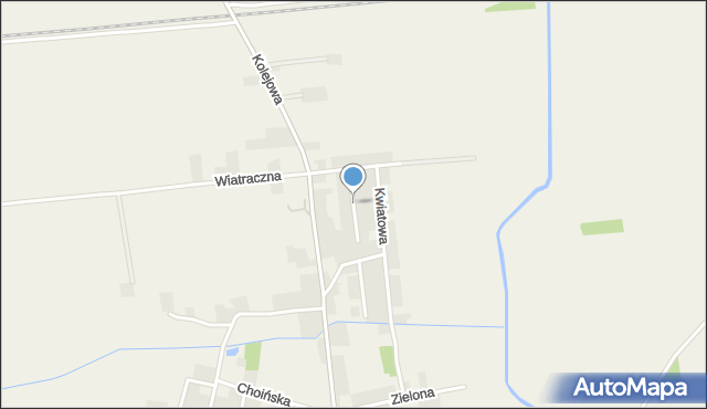 Grzegorzew, Słoneczna, mapa Grzegorzew
