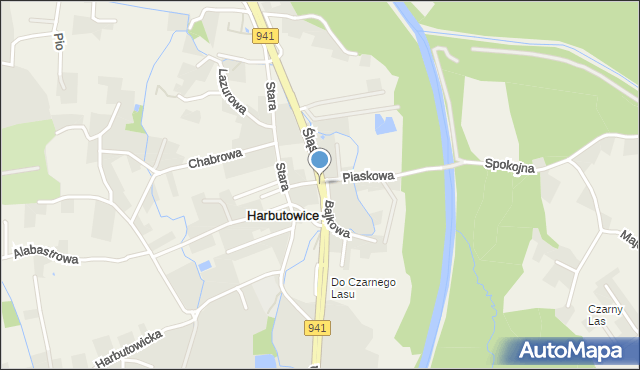 Harbutowice gmina Skoczów, Śląska, mapa Harbutowice gmina Skoczów