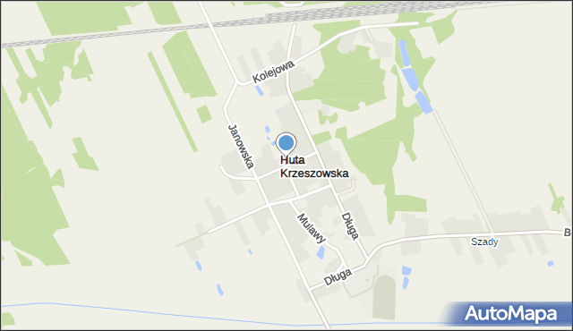 Huta Krzeszowska, Słoneczna, mapa Huta Krzeszowska