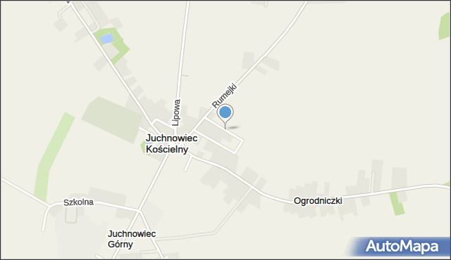 Juchnowiec Kościelny, Słonecznikowa, mapa Juchnowiec Kościelny