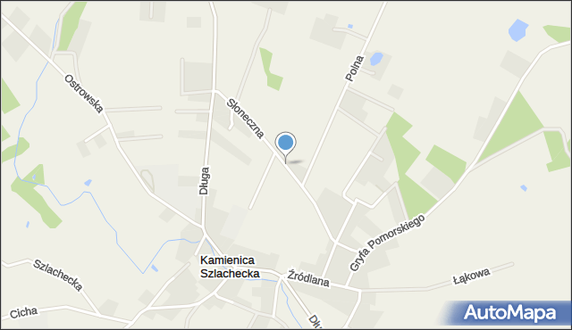 Kamienica Szlachecka, Słoneczna, mapa Kamienica Szlachecka